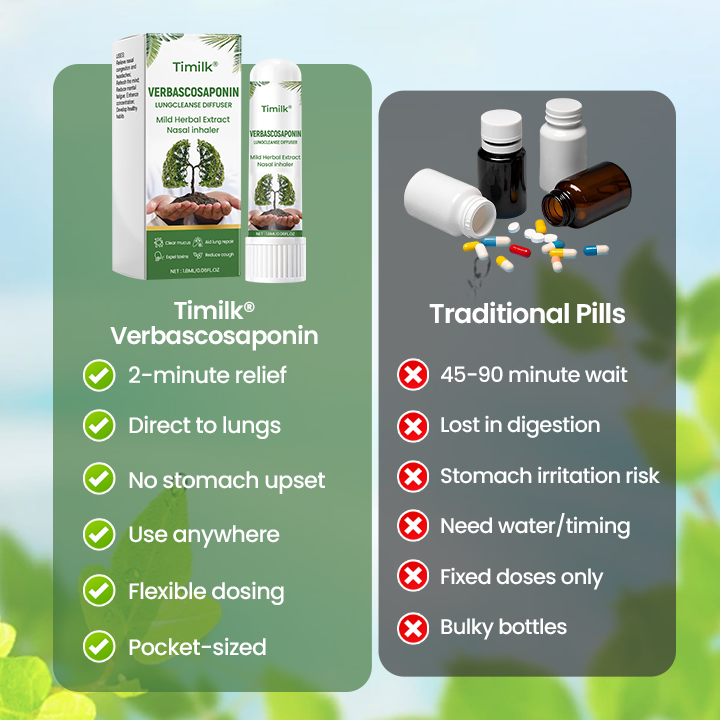 Timilk®Verbascosaponin Lung Detox Diffuser ( ❤️ Cough, wheezing, shortness of breath, sputum, stuffy nose, bronchitis, bronchitis, allergy symptoms, lung discomfort ❤️ )