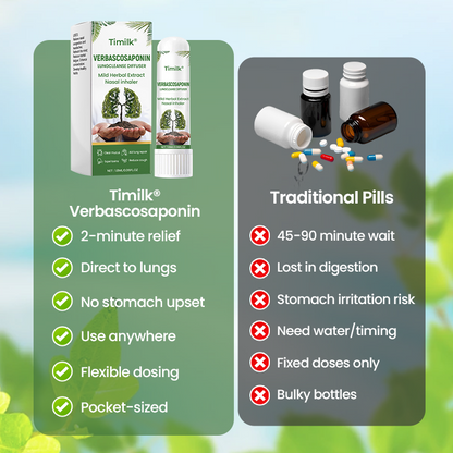 Timilk®Verbascosaponin Lung Detox Diffuser ( ❤️ Cough, wheezing, shortness of breath, sputum, stuffy nose, bronchitis, bronchitis, allergy symptoms, lung discomfort ❤️ )