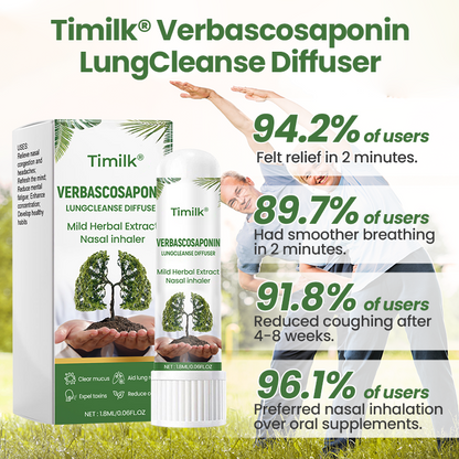 Timilk®Verbascosaponin Lung Detox Diffuser ( ❤️ Cough, wheezing, shortness of breath, sputum, stuffy nose, bronchitis, bronchitis, allergy symptoms, lung discomfort ❤️ )