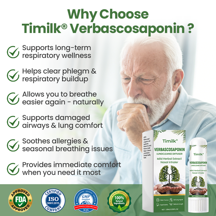 Timilk®Verbascosaponin Lung Detox Diffuser ( ❤️ Cough, wheezing, shortness of breath, sputum, stuffy nose, bronchitis, bronchitis, allergy symptoms, lung discomfort ❤️ )